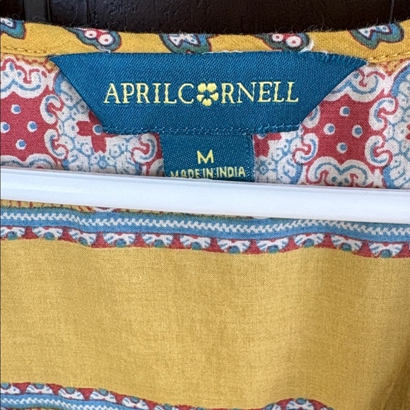 EUC April Cornell Alouette Hostess Dress Yellow Size Medium - Picture 6 of 11